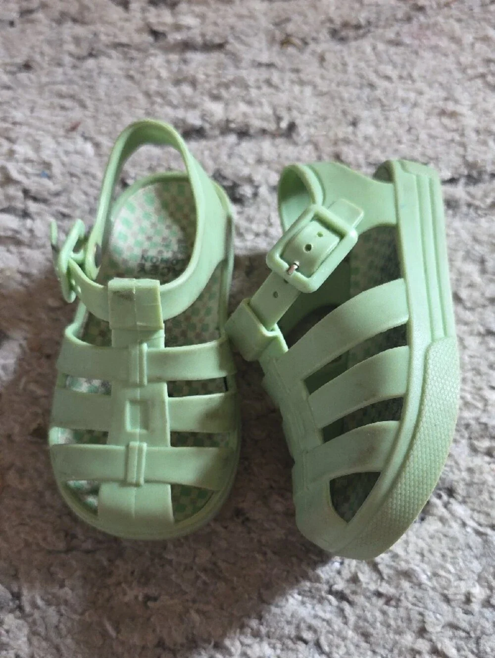 Kids Mint Green Jelly Sandals - Brand: